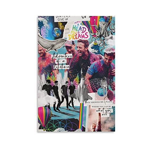 Shenywell Leinwand Bilder Coldplay Poster Art Deco Bild Druck für Schlafzimmer Hoom Dekor für Teenager-Mädchen 60x90cm Kein Rahmen von Shenywell