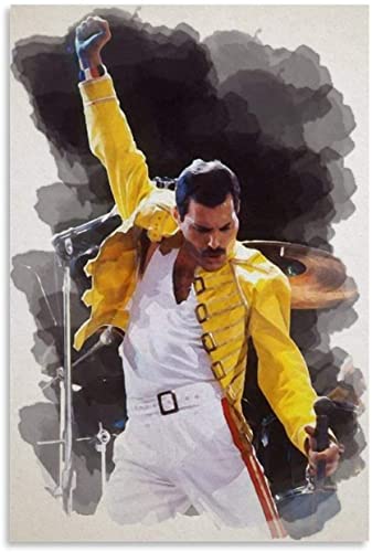Shenywell Leinwand Bilder Kunst Freddie Mercury 15 Klassische Musiklegende Promi-Poster-Druck 60x90cm Kein Rahmen von Shenywell