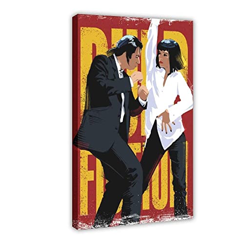 Shenywell Leinwand Bilder Pulp Fiction Dance Poster Mia Wallace Gemälde für Wohnzimmer Schlafzimmer Dekoration 60x90cm Kein Rahmen von Shenywell