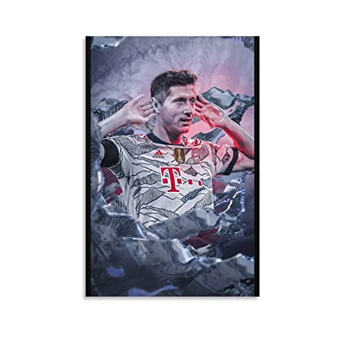 Shenywell Leinwand Bilder Robert Lewandowski Poster, Heimdekoration, Raumdekoration, Wandkunst für Schlafzimmer, Wohnzimmer 30x40cm Kein Rahmen von Shenywell