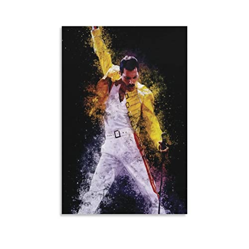 Shenywell Leinwand Wandkunst Malerei Freddie Mercury-281 Poster,Motorsport-Poster, hängende Bilder für Wanddekorationen, Zuhause, Schlafzimmer 60x80cm Kein Rahmen von Shenywell