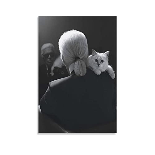Shenywell Leinwand Wandkunst Malerei Karl Lagerfeld, Raumdekoration, Wandkunst für Kinderzimmer, Schlafzimmer, Heimdekoration, Musikposter 60x80cm Kein Rahmen von Shenywell