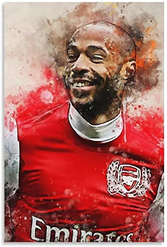 Shenywell Poster Kunstdrucke Fußballer Thierry Henry Poster Home Decoration Wohnzimmer Wandbild 40x50cm Kein Rahmen von Shenywell