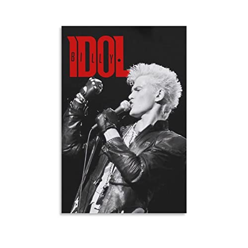 Shenywell Wanddeko Poster Billy Idol Wandkunst für Jungen, Schlafzimmer, Heimdekoration, Musikposter 50x70cm Kein Rahmen von Shenywell