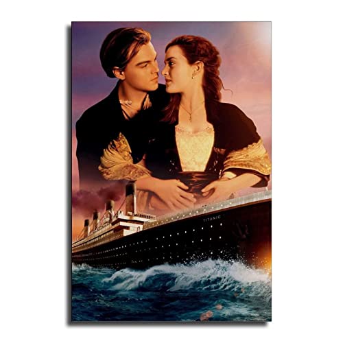 Shenywell Wanddeko Poster Film Titanic Dekorative Leinwand Wandkunst Wohnzimmer Poster Schlafzimmer 60x80cm Kein Rahmen von Shenywell