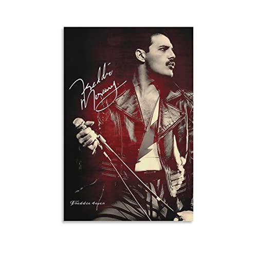 Shenywell Wanddeko Poster Freddie Mercury Poster, Wohnzimmer, Poster, Schlafzimmer, Gemälde 30x40cm Kein Rahmen von Shenywell
