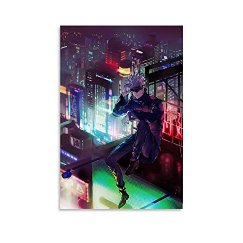 Shenywell Wanddeko Poster Jujutsu Kaisen Gojo Satoru Poster, Anime-Poster, dekoratives Gemälde,Wohnzimmer, Poster, Schlafzimmer, Malerei, 40x50cm Kein Rahmen von Shenywell