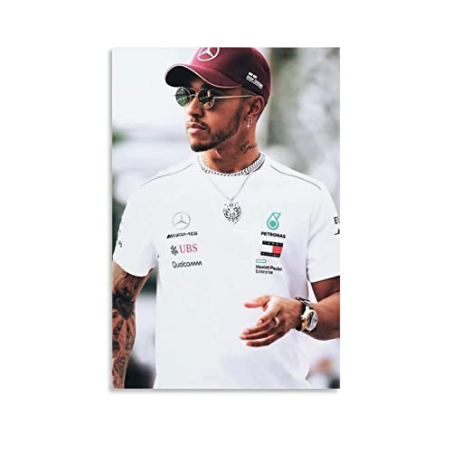 Shenywell Wanddeko Poster Lewis Hamilton F1 Poster, Art-Deco-Bild-Druck für Schlafzimmer, Dekoration für Teenager-Mädchen 30x40cm Kein Rahmen von Shenywell