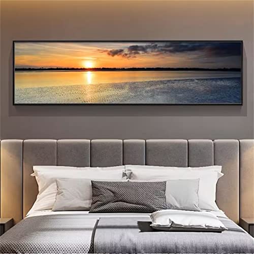 Diamond Painting Sonnenaufgang am Meer,5D Diamant Painting Bilder,DIY Diamond Painting Bastelset Erwachsene,Full Diamant Kinder Stickerei Set Kreuzstich Bilder Wall Room Home Decoration 60x120cm SZ301 von Shenzzg