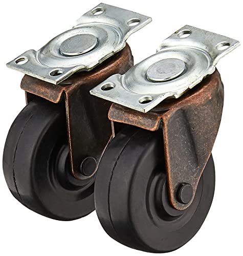 Shepherd Hardware 9345 2 Stiel Medium Duty Caster, 2er Pack, schwarz, 9346 von Shepherd Hardware