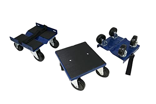 Shepherd Hardware 9298 9298E Snow-Mobile Dolly, Blue, 7-1/8 Inch x 7-3/4 Inch, Set of 3 Pieces von Shepherd