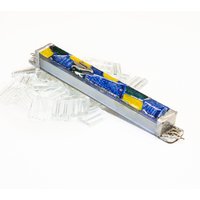 Dunkelblaue Handbemalte Mosaik Glas Mezuzah - Handgemachte Hülle Aus Der Jerusalem Kollektion von ShepselArtJudaica