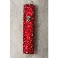 Moderne Rote Dekorative Glas Mezuzah Hülle - Handgemachte Aus Israel von ShepselArtJudaica