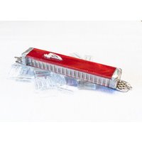 Rotes Buntglas Mezuzah Gehäuse - Handgefertigt in Israel von ShepselArtJudaica