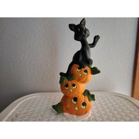 Großer Kürbis-stack Mit Katze Auf Den Kürbissen | #585 Großer Kürbis-stack Mit Katze Auf Den Kürbissen | #585 von SherrysCeramicCrafts