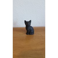 Keramik Katze, Sitzend Mit Dem Kopf Nach Links | #300 von SherrysCeramicCrafts