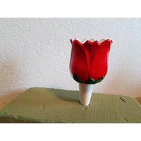 Keramik Rot Blume Planttender - Glasierte Rote | #1267 von SherrysCeramicCrafts