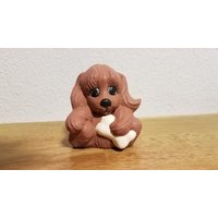Keramik Welpe Mit Knochen | #598 von SherrysCeramicCrafts