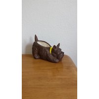 Topf Keramik Braun Scotty Dog | #294B von SherrysCeramicCrafts