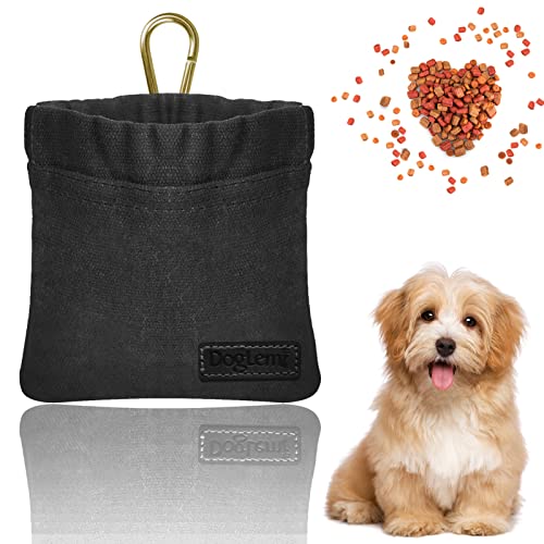 Leckerlibeutel für Hunde, Freihändige Hundeleckerlitasche mit Verschluss, Kleine Futterbeutel für das Hundetraining mit Karabiner, Welpen Leckerlitasche für Hunde für Hundetraining von Sheryl&Rain