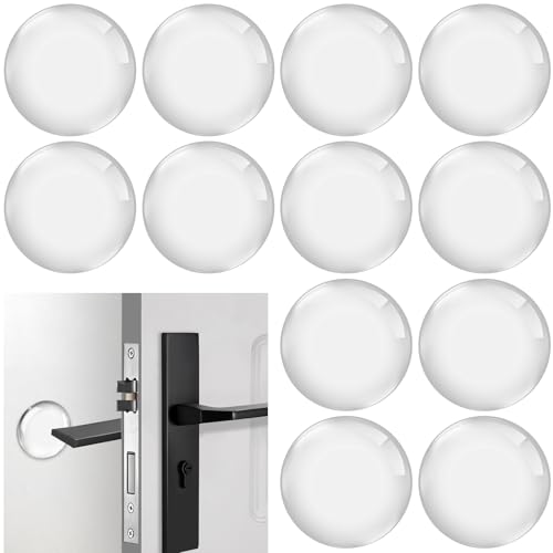 Sheryl&Rain 12 Stück Türstopper Wand selbstklebend, Türpuffer Wand Transparent, Silikon Wandtürstopper Ø 40 mm, Leiser Wandschutz für Türklinkenpuffer, Schlafzimmer und Küche Türpuffer Wand von Sheryl&Rain