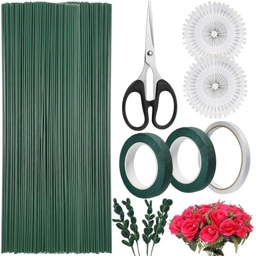 Sheryl&Rain 126 Stück Blumendraht Grün Kit, Blumenstamm Draht, Floristendraht Stäbe Steckdraht mit 20cm Länge Metallstäbe/Stecknadeln/Floristenband für DIY Häkelblumen, Blumenstrauß Sheryl&Rain 126 Stück Blumendraht Grün Kit, Blumenstamm Draht, Floristendraht Stäbe Steckdraht mit 20cm Länge Metallstäbe/Stecknadeln/Floristenband für DIY Häkelblumen, Blumenstrauß von Sheryl&Rain