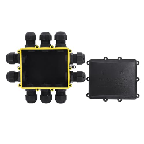 1 x 10-Wege-Anschlussdose, IP68, wasserdicht, 1 IN9OUTS M25 Stopfbuchsen-Verlängerung, elektrischer Kabelschutz für Kabeldurchmesser 3–14 mm, optional (8–12 mm) von ShiMogic