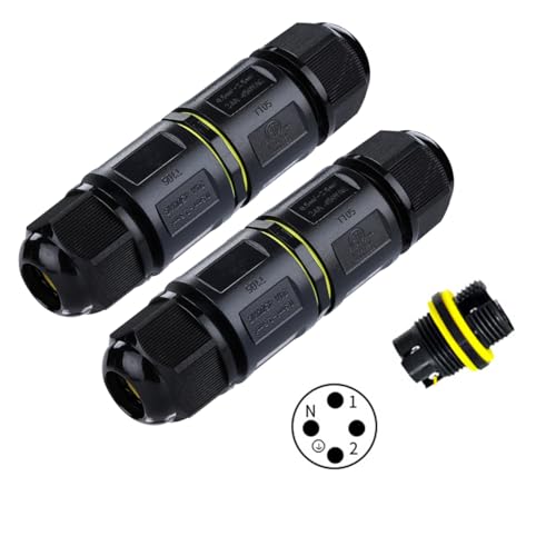 IP68 wasserdichte Abzweigdose für den Außenbereich, M20-Kabelverbinder, Ø4–8 mm, 6–11 mm, Drahtbereich 0,5–2,5 mm², AC450 V, 24 A, ETL, 2-Wege, 4-polig, 2 Stück IP68 wasserdichte Abzweigdose für den Außenbereich, M20-Kabelverbinder, Ø4–8 mm, 6–11 mm, Drahtbereich 0,5–2,5 mm², AC450 V, 24 A, ETL, 2-Wege, 4-polig, 2 Stück von ShiMogic