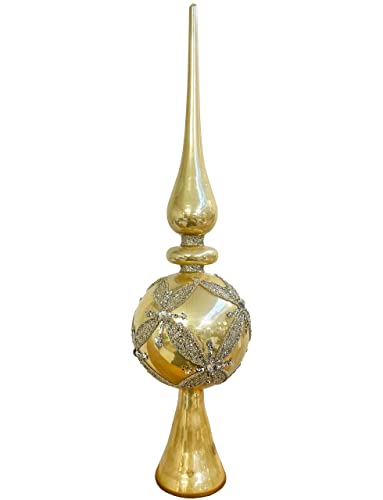 SHISHI Christbaum-Spitze Glas 33cm Gold Silber von SHISHI