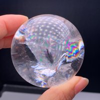 Regenbogen54mm Natürlicher Klarer Regenbogenquarz Quarz Kristall Kugel Heilung von ShiYunCrystal