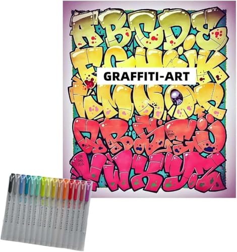 GRAFFLETTERS - Collector Edition, Creative Graffiti Lettering Workbook & Coloring Book, über 3.000 Graffiti-Buchstabenbeispiele, geeignet für Graffiti-Enthusiasten und Anfänger von Shibeikadi