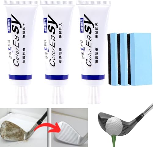 Shibeikadi Instant Golf Club Scratch Remover, Premium Abrasive Golf Club Cleaner, 15g (3pcs), Compatible with Titanium, Stainless Steel, Aluminum, Carbon Steel von Shibeikadi