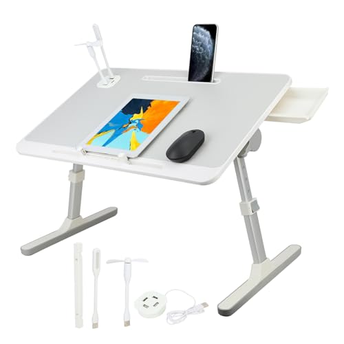 Shienfir Laptop Schreibtisch Faltbares Bett, Verstellbarer Laptop Betttisch mit Höhen und Winkeln, Faltbarer Tisch mit Aufbewahrungsschublade Essen, Arbeiten Shienfir Laptop Schreibtisch Faltbares Bett, Verstellbarer Laptop Betttisch mit Höhen und Winkeln, Faltbarer Tisch mit Aufbewahrungsschublade Essen, Arbeiten von Shienfir