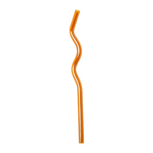 Shienfir Sichere, langlebige Glas-Trinkhalme, umweltfreundlich, hohe Wellen, wiederverwendbar, bunt, für Saft, Tee, Kaffee, temperaturbeständig, BPA-frei, Twist-Design, Orange Shienfir Sichere, langlebige Glas-Trinkhalme, umweltfreundlich, hohe Wellen, wiederverwendbar, bunt, für Saft, Tee, Kaffee, temperaturbeständig, BPA-frei, Twist-Design, Orange von Shienfir