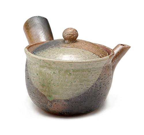 Shigaraki Pottery Midori Mamekake Kyusu Teekanne G5-2709 von Shigaraki Pottery