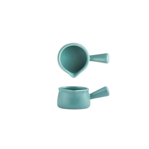 Kitchen Sauciere Kleine Milch Tasse Kaffee Utensil Mit Griff Keramik Haushalt Sauce Gericht Sauciere Soßenkanne(Green) von Shihan-2015