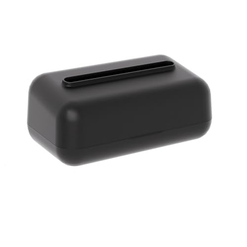 Kosmetiktücherboxen Taschentuchbox mit abgerundeten Ecken for den Heim-Desktop, integrierte Schubladenbox mit Federmechanismus Taschentuchbox(Schwarz) von Shihan-2015