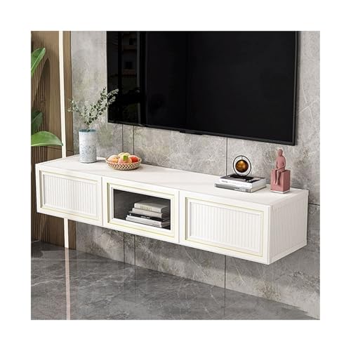 Lowboard Moderner schwebender TV-Schrank, wandmontierter 55-Zoll/63-Zoll-TV-Schrank, schwebende TV-Ständerregale mit nach unten klappbarer Tür, Entertainment-Medienkonsole, große TV-Stauraumbank for W von Shihan-2015