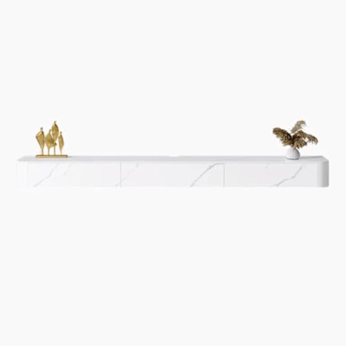 Lowboard Schwebendes TV-Regal aus Steinplatten, wandmontierte TV-Konsole, schwebendes Entertainment-Regal, schwebendes Regal for unter den Fernseher, moderner schwebender TV-Ständer mit Stauraum und S von Shihan-2015