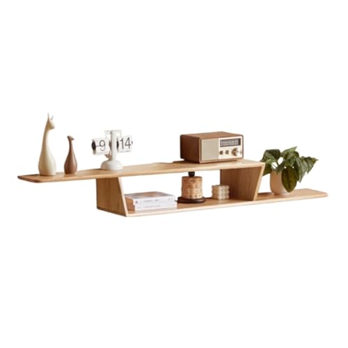 Lowboard Schwimmender TV-Ständer aus Buchenholz zur Wandmontage, 59 Zoll, schmales schwebendes Entertainment-Center-TV-Regal, Holz-Medienkonsolenregal zur Aufbewahrung unter dem Fernseher for Wohnzimm von Shihan-2015