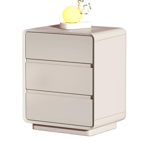 Nachttische Khaki Farbe DREI schublade Nachttisch Familie Wohnzimmer Schlafzimmer Studie Kleine Lagerung Schrank Holz Nachtschrank(Mittel) von Shihan-2015