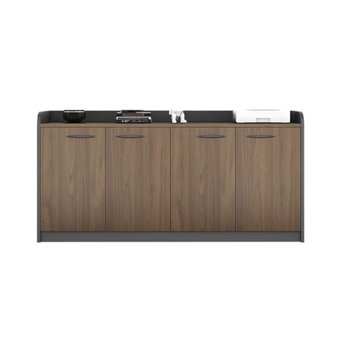 Schubladenschrank Brauner Aktenschrank aus Holz mit Vier Schranktüren und Schloss, for Bürodaten und sonstige Aufbewahrungsschränke Büroschrank von Shihan-2015