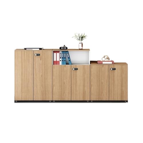 Schubladenschrank Original Holzfarbe Büroaufbewahrung Kurzer Schrank Aktenschrank Holzaufbewahrung Daten DREI Kombinationssatz mit Schloss Büroschrank von Shihan-2015