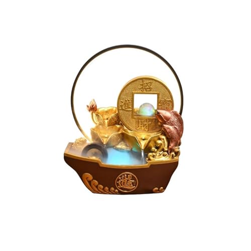 Shihan-2015 Dekor Leichte, luxuriöse Wasserornamente, zirkulierende Wasserlandschaft mit Feng-Shui-Rad-Meditationsbrunnen Tischbrunnen Dekoration(Klein) von Shihan-2015