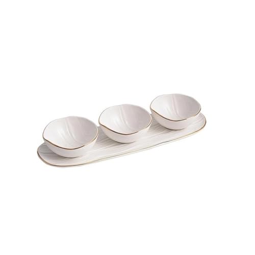 Shihan-2015 Dipschälchen Snackschalen 3 PCS Getrocknete Obst Salat Schüssel Geschirr Snack Schüssel Weiß Blüte Dessert Schüssel Tauchsauce-Schüsseln Shihan-2015 Dipschälchen Snackschalen 3 PCS Getrocknete Obst Salat Schüssel Geschirr Snack Schüssel Weiß Blüte Dessert Schüssel Tauchsauce-Schüsseln von Shihan-2015