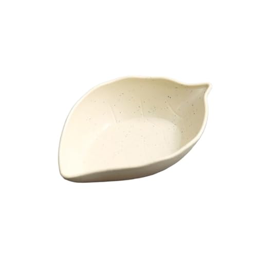 Shihan-2015 Dipschälchen Snackschalen Blattform Gewürzschale Küchenutensilien Geschirr Sauce Essig Schüssel Geschirr Schüssel Tauchsauce-Schüsseln(BEIGE) von Shihan-2015