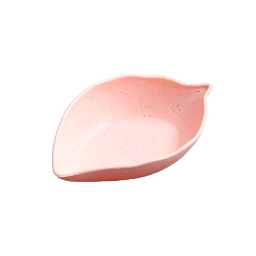 Shihan-2015 Dipschälchen Snackschalen Blattform Gewürzschale Küchenutensilien Geschirr Sauce Essig Schüssel Geschirr Schüssel Tauchsauce-Schüsseln(PINK) von Shihan-2015