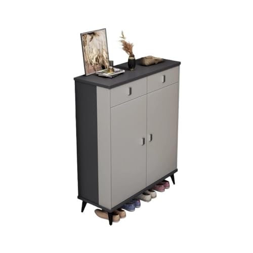 Shihan-2015 Eingangsbereich 5-stufiger Schuhregal-Organizer mit 2 Schubladen, freistehender Schuhschrank aus Holz, verstellbare Regale for den Eingangsbereich Organizer von Shihan-2015