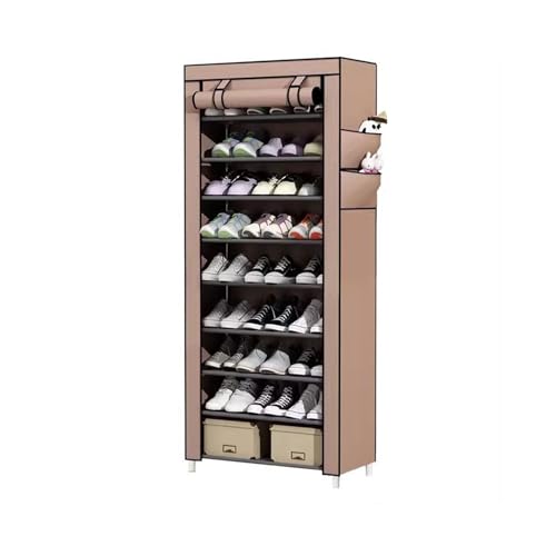 Shihan-2015 Eingangsbereich Einfaches Schuhregal, Schlafsaal, mehrschichtig, große Kapazität, staubdichtes Mietgehäuse for den Haushalt, mit Schuhschrank Organizer(Bruin) von Shihan-2015