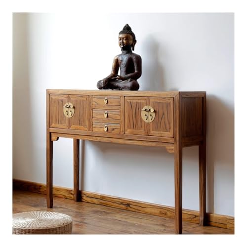 Shihan-2015 Eingangsbereich Konsolentisch for den Eingangsbereich, Sofatisch, Beistelltisch aus Holz mit Schubladen, Kleiner Eingangstisch for Wohnzimmer, Schlafzimmer, Flur Präsentation(Natural) von Shihan-2015